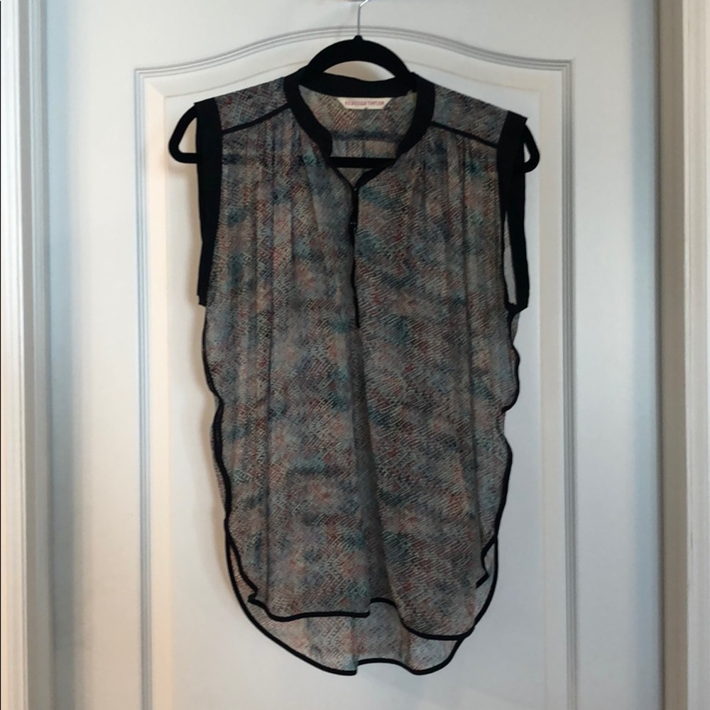 Rebecca Taylor chiffon button up blouse